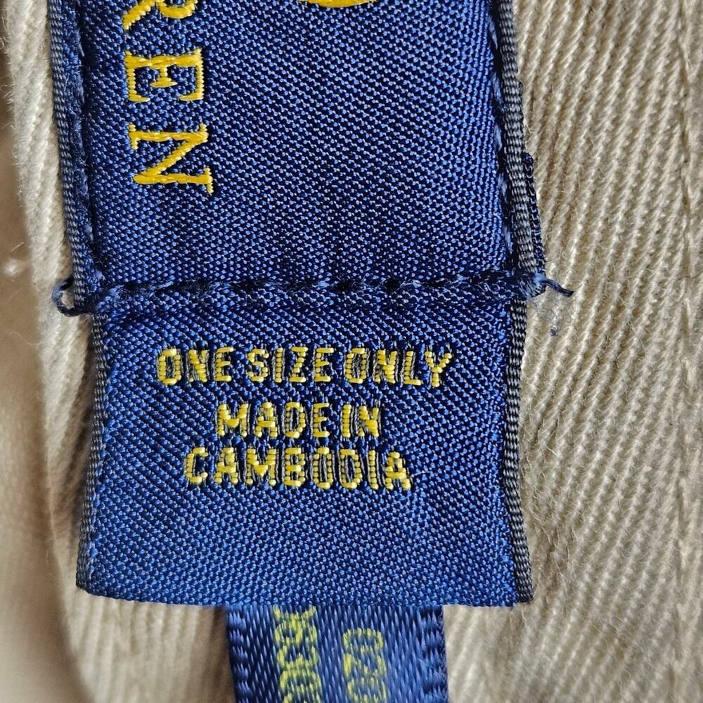 Polo Ralph Lauren Polo Pony Cap Dad Hat Khaki Strap Back - Picture 9 of 10